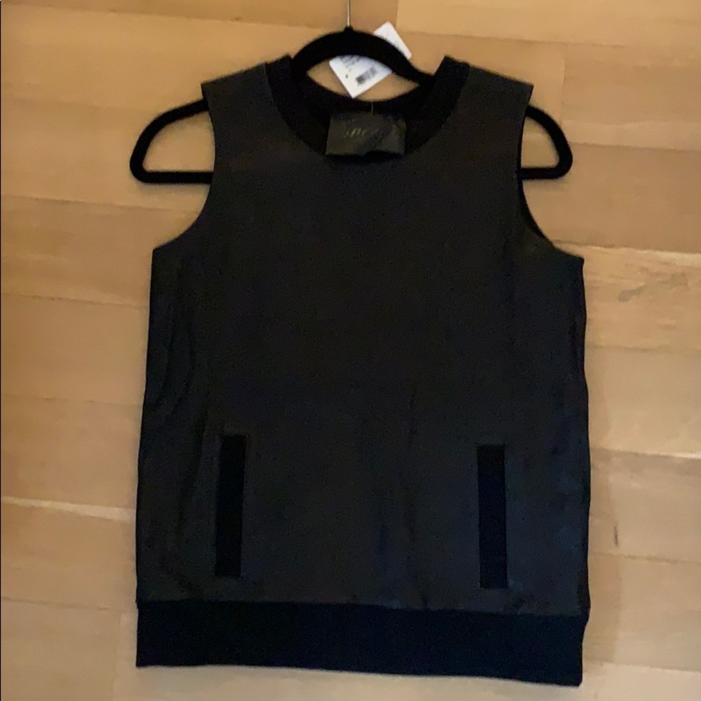 NWT leather sweatshirt shirt